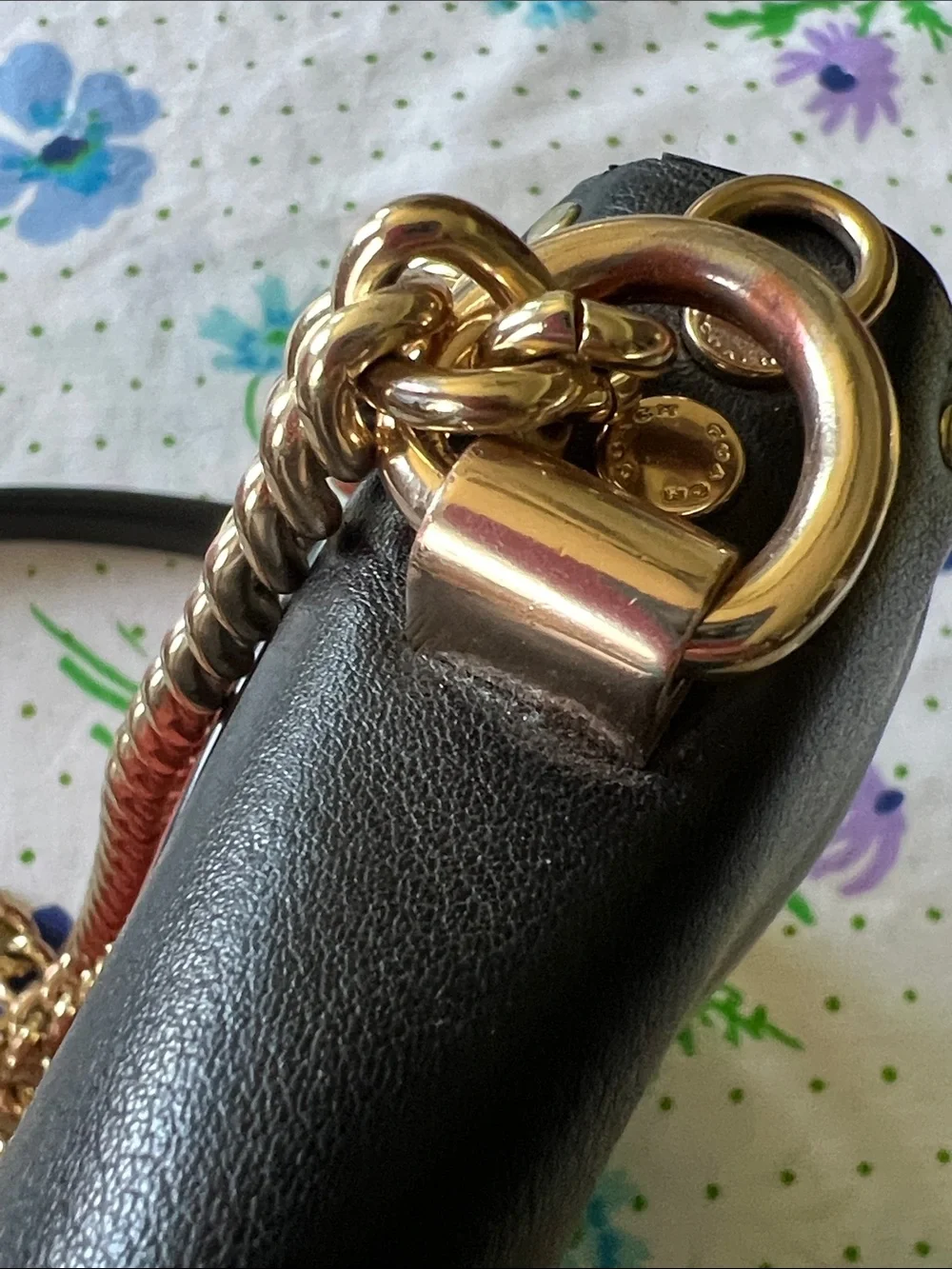 Coach Klare Leather Brown Monogram Crossbody with Snake Print Accent